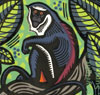'Diana Monkey' - Linocut - Edition of 50. Image size approx 19x18cm