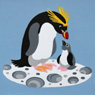 'Pebbley Penguins' - Multi-block Linocut print - Edition of 50. Image size 23x23cm